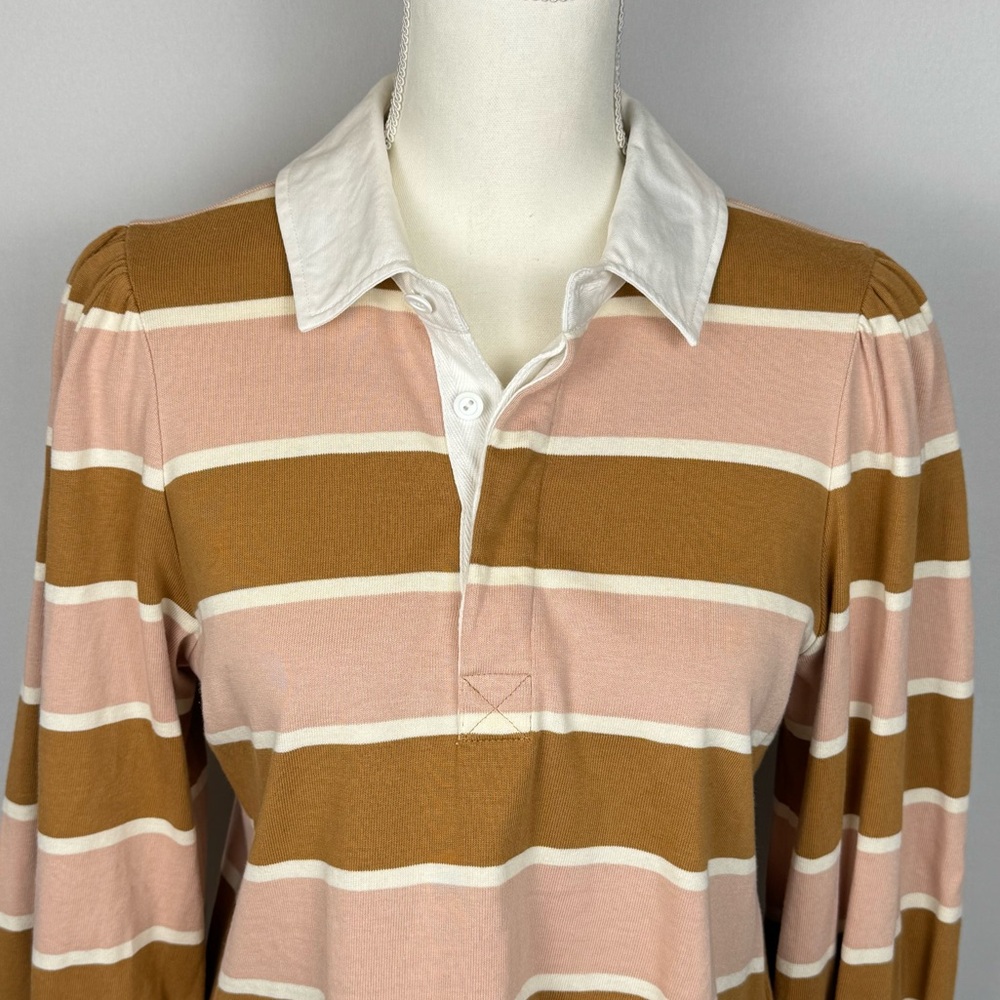 Veronica Beard Presto Rugby Shirt Long Sleeves Polo Shirt Cotton Stripes Small - Picture 4 of 10
